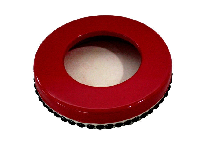 エイサー用太鼓パーランクー(大) 赤牛皮 直径21cm バチ1本付き